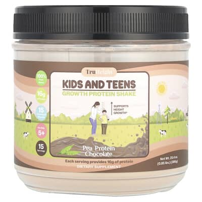 Growth Protein Shake, Kids & Teens 4+, Chocolate Milk, 0.85 lbs (387 g)