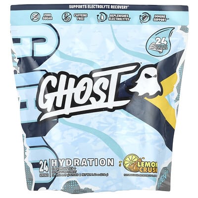 Ghost напиток Hydration, Lemon Crush, 24 стиков, 0.32 oz (9 g) каждый