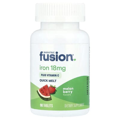 Витамин C Bariatric Fusion Iron Plus Quick Melt Melon Berry, 18 mg, 90 таблеток