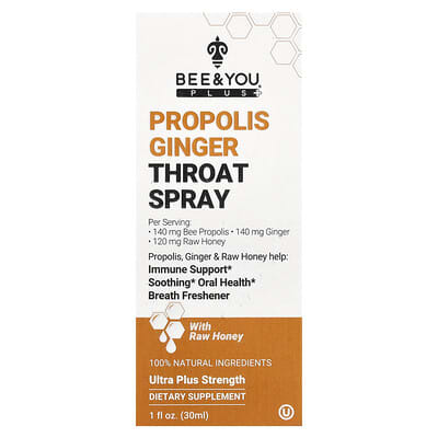 Спрей для горла Propolis Ginger, 1 fl oz (30 ml)