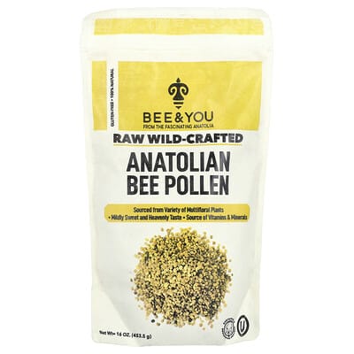 Bee & You натуральная пыльца пчел Anatolian, 16 oz (453.5 g)