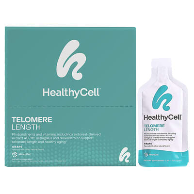 HealthyCell Telomere Length, Grape, 30 гелевых капсул, 0.84 fl oz (25 ml) каждая