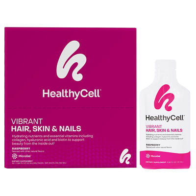 Vibrant Hair, Skin & Nails, Raspberry, 30 Gel Packs, 0.84 fl oz (25 ml) Each