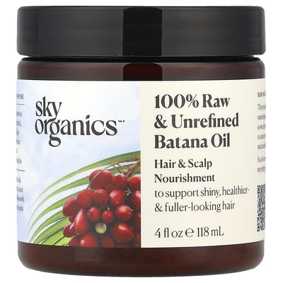 100% Raw & Unrefined Batana Oil, Hair & Scalp Nourishment, 4 fl oz (118 ml)