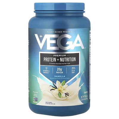 Растительный протеин Premium Protein + Nutrition, Vanilla, 2 lb 4.4 oz (1 kg)