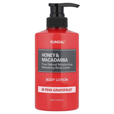 Лосьон для тела Kundal Honey & Macadamia, Pink Grapefruit, 16.9 fl oz (500 ml)