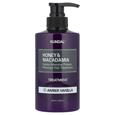Kundal Honey & Macadamia Средство для ухода, Amber Vanilla, 16.9 fl oz (500 ml)