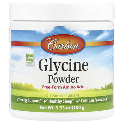 Glycine Powder, Free Form Amino Acid, 3.53 oz (100 g)