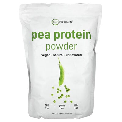 Pea Protein Powder, Unflavored, 5 lb (2,268 g)