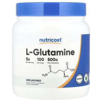 L-Glutamine, Unflavored, 17.9 oz (500 g)