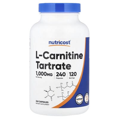 L-Carnitine Tartrate, 240 Capsules (500 mg per Capsule)