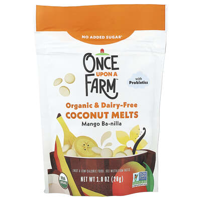 Once Upon A Farm Органическое кокосовое пюре для малышей, Mango Ba-nilla, 1 oz (28 g)
