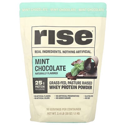 Rise Bar Порошок сывороточного протеина, Mint Chocolate, 2.4 lb (1.1 kg)