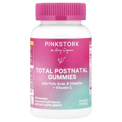 Pink Stork Total Postnatal Gummies, ассорти фруктов, 60 шт.