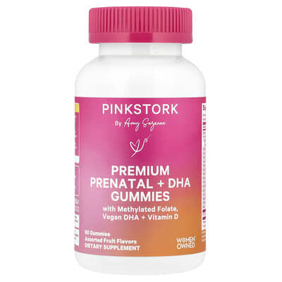 Витамины Pink Stork Prenatal + DHA Gummies, ассорти