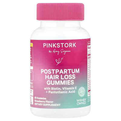 Postpartum Hair Loss Gummies, Strawberry, 60 Gummies