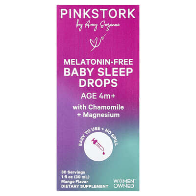 Melatonin-Free Baby Sleep Drops, Age 4 m+, Mango, 1 fl oz (30 ml)