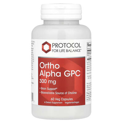 Ortho Alpha GPC , 300 mg , 60 Veg Capsules