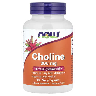 Choline , 300 mg , 100 Veg Capsules