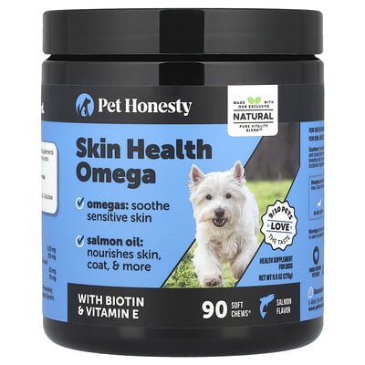 Skin Health Omega, For Dogs, Salmon, 90 Soft Chews, 9.5 oz (270 g)