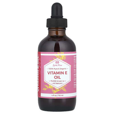 100% Pure & Organic Vitamin E Oil, 4 fl oz (118 ml)