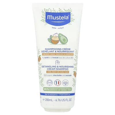 Baby, Detangling & Nourishing Cream Shampoo, Long, Wavy or Curly Hair, 6.76 fl oz (200 ml)