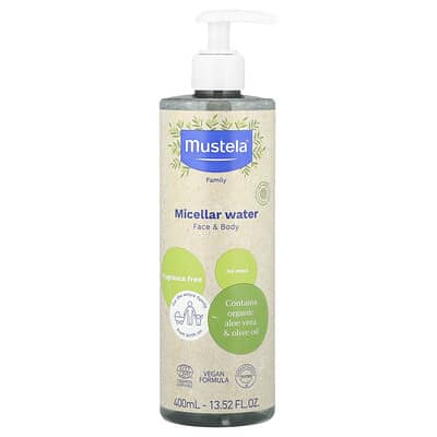 Micellar Water, Face & Body, Fragrance Free, 13.52 fl oz (400 ml)