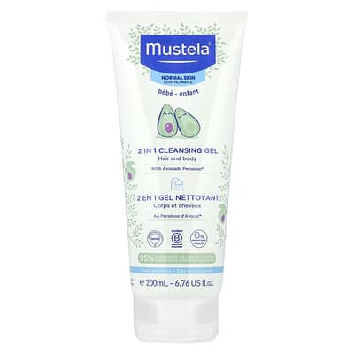 Baby, 2 in 1 Cleansing Gel, Hair and Body, Normal Skin, 6.76 fl oz (200 ml)