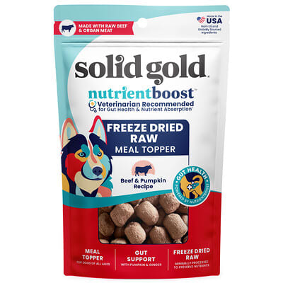 Freeze Dried Raw Meal Topper, For Dogs, All Ages, Beef & Pumpkin Recipe, 1.5 oz (42 g)