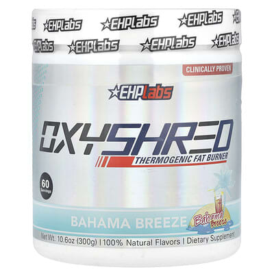 OxyShred термогенный жиросжигатель, Bahama Breeze, 10.6 oz (300 g)