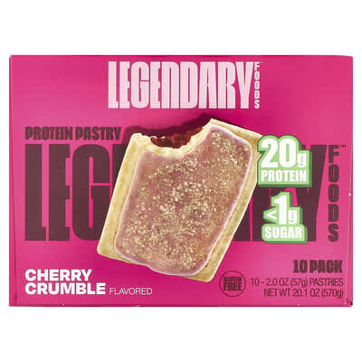 Protein Pastry, Cherry Crumble , 10 Pack, 2 oz (57 g) Each