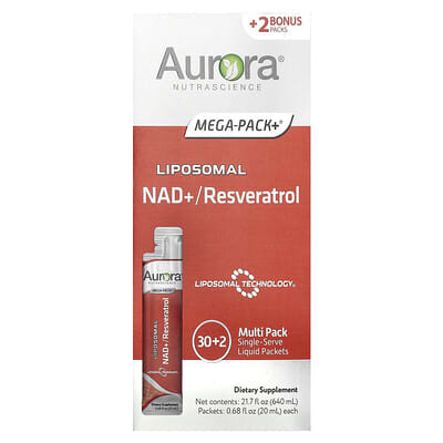 Liposomal NAD+/Resveratrol, 32 Packets, 0.68 fl oz (20 ml) Each