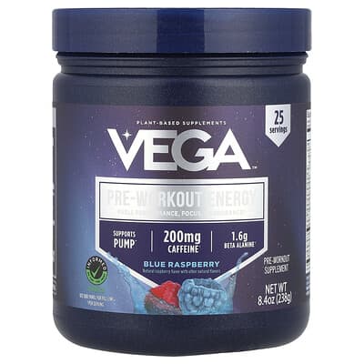 Pre-Workout Energy, Blue Raspberry, 8.4 oz (238 g)