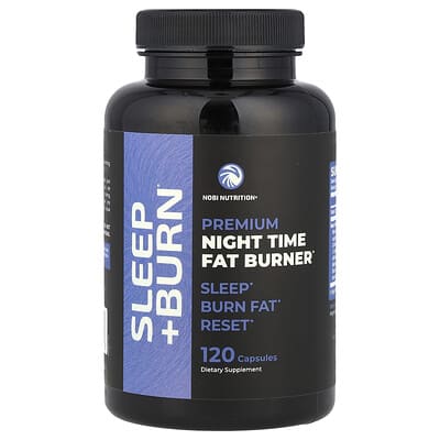 Premium Night Time Fat Burner, Sleep + Burn, 120 Capsules