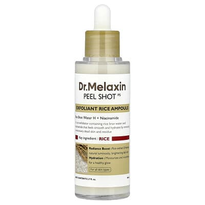 Dr.Melaxin Peel Shot, сыворотка-ампула с рисом для всех типов кожи, 2.7 fl oz (80 ml)