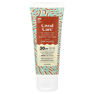Stream2Sea Солнцезащитный крем Coral Care, SPF 30, 2.5 fl oz (75 ml)