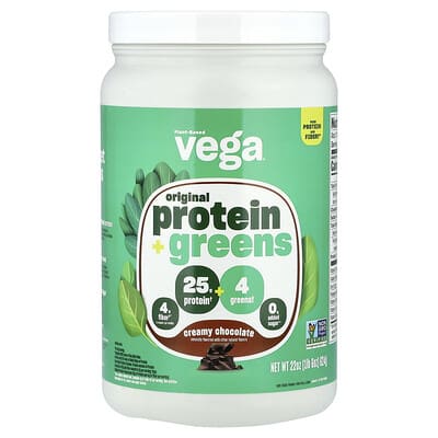 Original Protein + Greens, сливочный шоколад, 1 lb 6 oz (624 g)