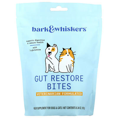 Bark & Whiskers™, Gut Restore Bites, For Dogs & Cats, 6.34 oz (180 g)