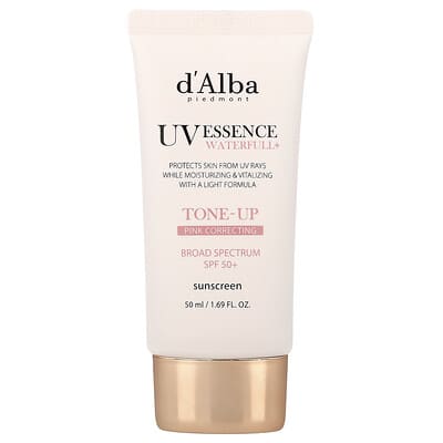 UV Essence Waterfull+ Sunscreen, Tone-Up Pink Correcting, SPF 50+, 1.69 fl oz (50 ml)
