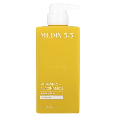 Medix 5.5 гель для душа Radiant Glow, Vitamin C + Niacinamide, 15 fl oz (444 ml)