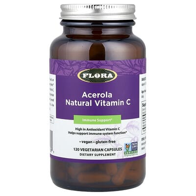 Acerola Natural Vitamin C , 120 Vegetarian Capsules