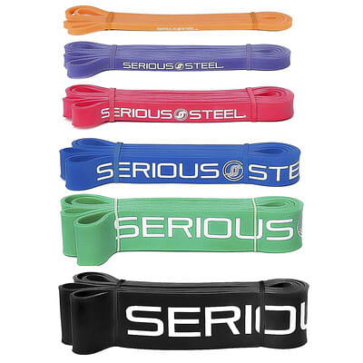 32 Inch Resistance Band, Complete Set, 6 Piece Set