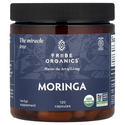 Tribe Organics Moringa, 120 капсул (600 mg per Capsule)