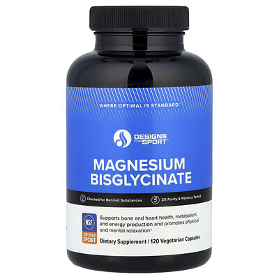 Designs For Sport® Magnesium Bisglycinate, 120 капсул