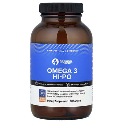 Design For Sport®, Omega 3 Hi-Po, 60 Softgels