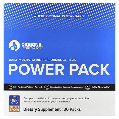 Designs For Sport®, Daily Multivitamin Performance Power Pack, 30 Packs