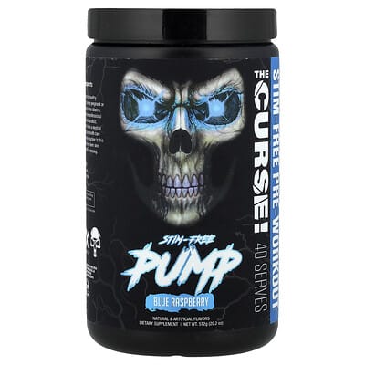 Предтренировочный комплекс Stim-Free Pump, Blue Raspberry, 20.2 oz (572 g)