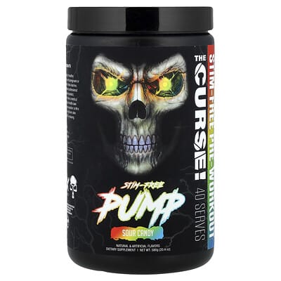 Предтренировочный комплекс Stim-Free Pump, Sour Candy, 20.4 oz (580 g)