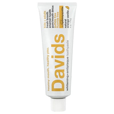 Kids + Adults Whitening + Antiplaque Toothpaste, Natural Orange Vanilla, 4 oz (113 g)