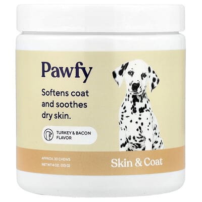 Pawfy Лакомство для собак, индейка и бекон, 30 шт., 4 oz (113 g)